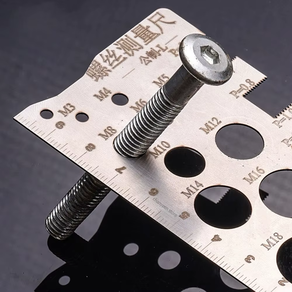 Règle de mesure de vis de vérificateur de filetage M3-M18