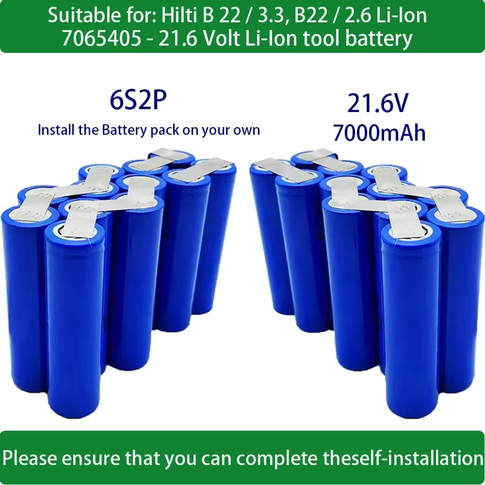 Batterie lithium-ion pour Hilti 21.6V 18650 6S2P