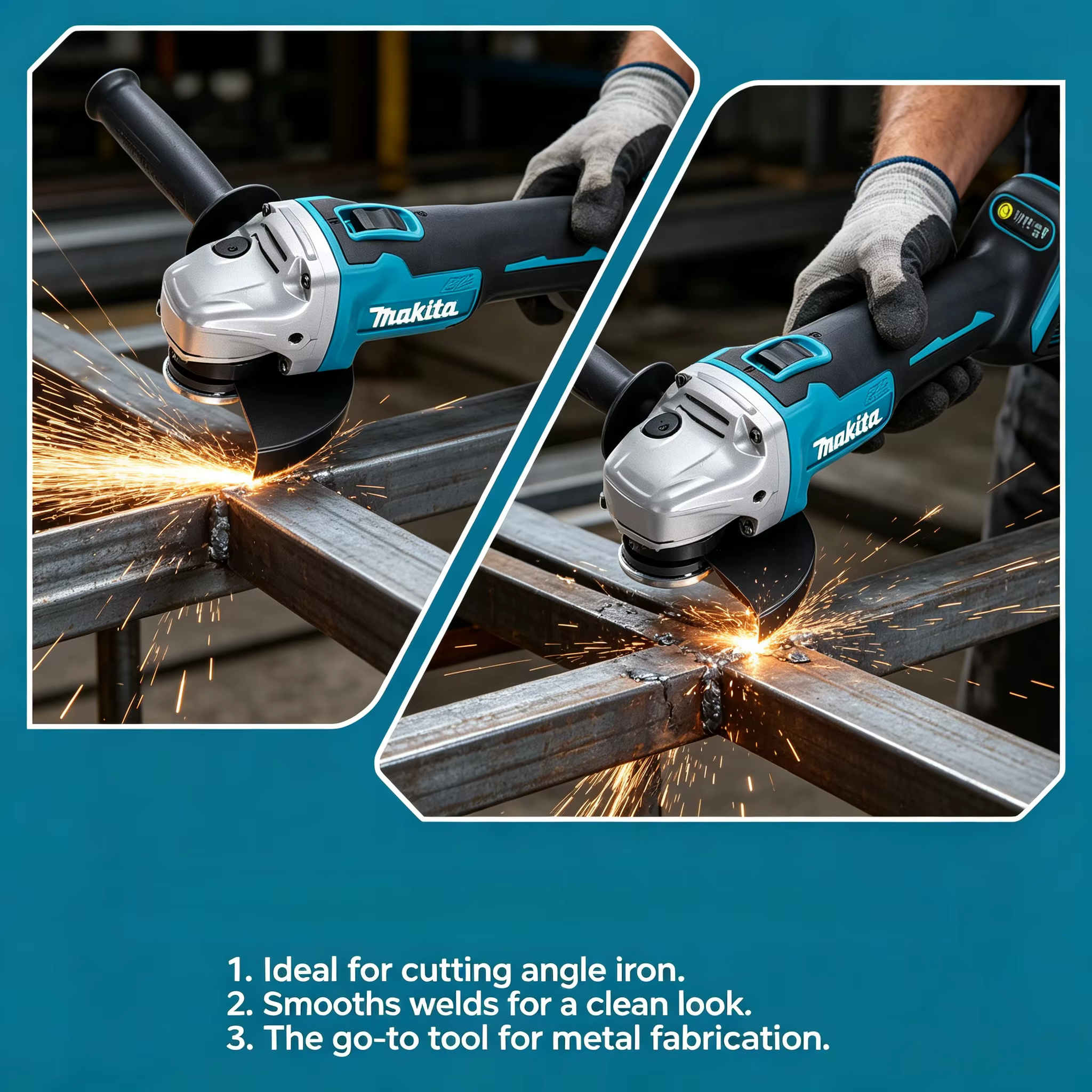 Meuleuse d'angle sans fil Makita DGA504 18V (125 mm) - Outil électrique au lithium multi-usage (machine nue)