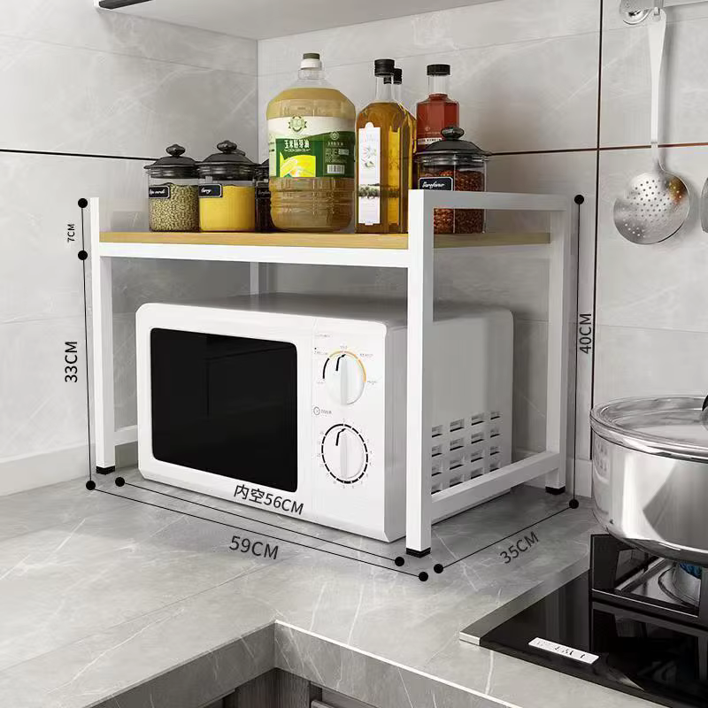 Étagère de rangement multicouche pour micro-ondes, comptoir de cuisine, four, cuiseur à riz, organisateur domestique multifonctionnel