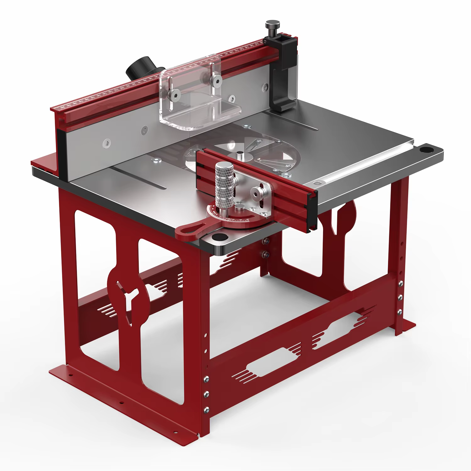 ENJOYWOOD Table de routeur d'établi avec système de clôture profilée/jauge à onglet/Port de collecte de poussière pour la plupart des tours