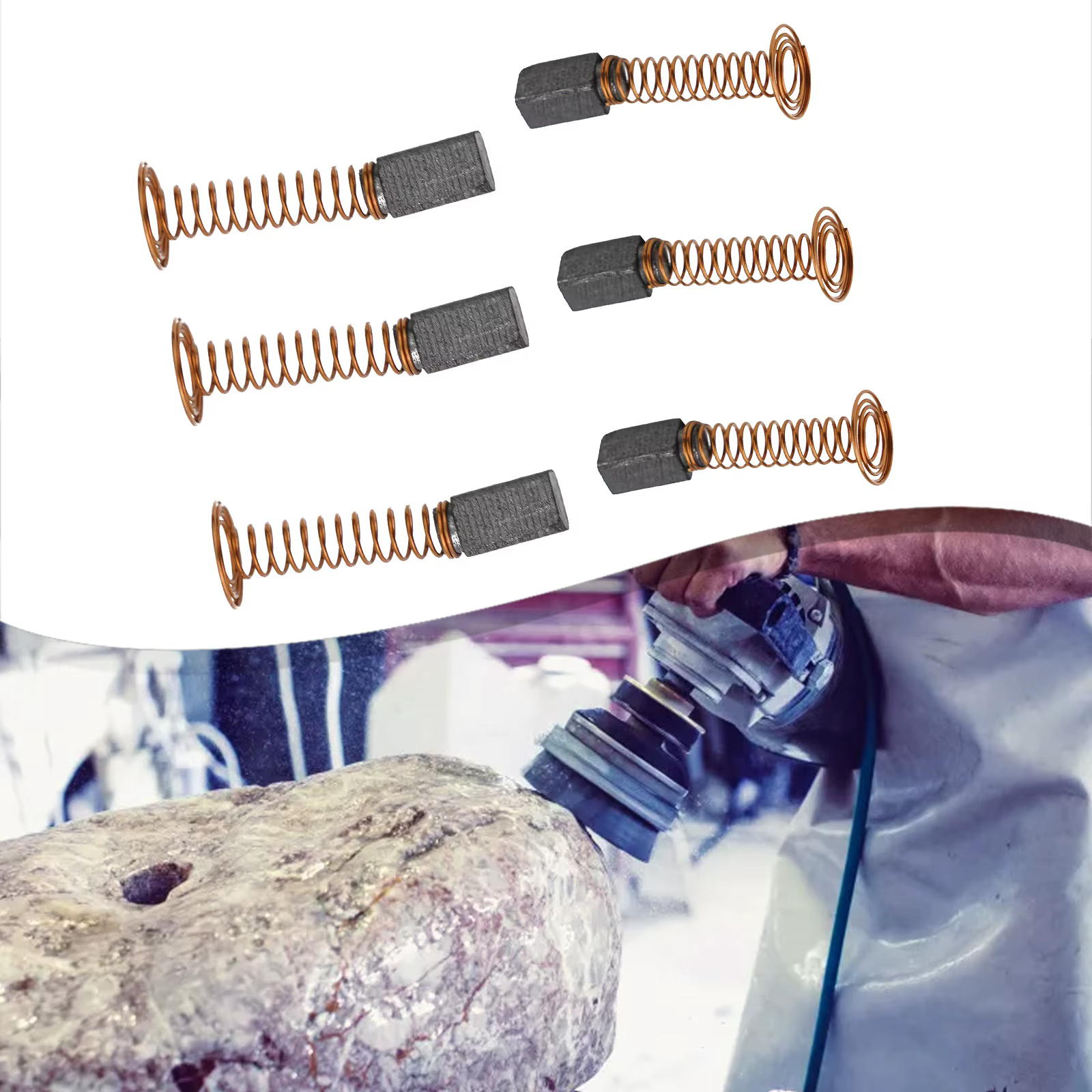Brosse à charbons avec ressort pour perceuse