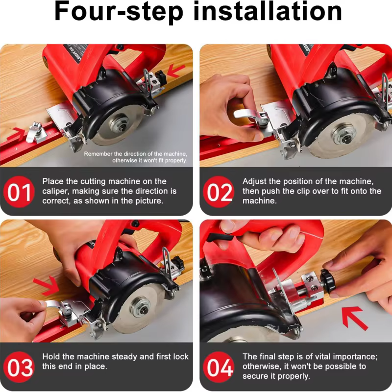 Guide de base de machine de découpe réglable en aluminium pour le travail du bois