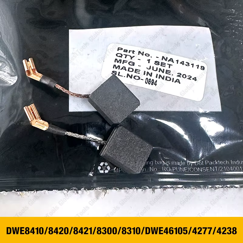 Dewalt Paire de brosses NA143119 NA121485 DWE4238 DWE4246 DWE4257 4277 DWE46105 DWE4203 4205 DWE4206 DWE4207 DWE4217 DWE4227 8410 8410
