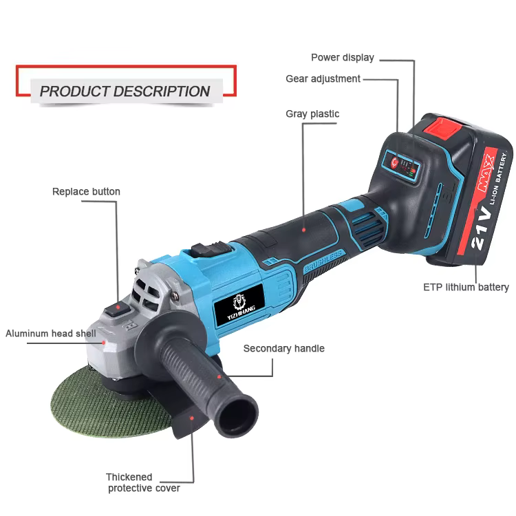 Meuleuse d'angle industrielle sans fil 21 V