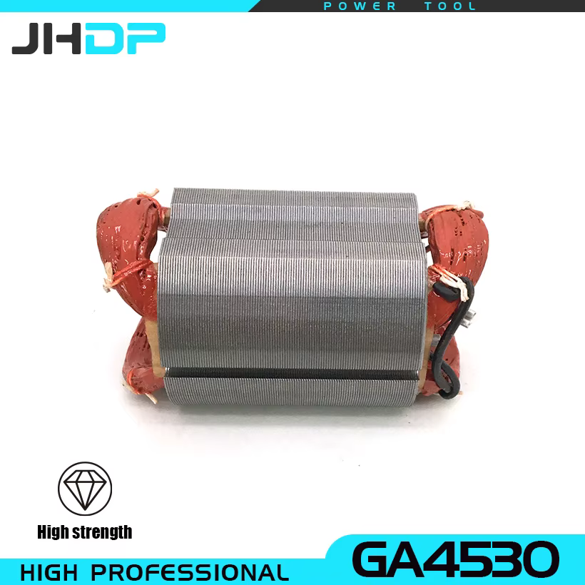 Balais de carbone portant 220V Stator Armature pour MAKITA GA5030 GA4530 GA5034 GA4534 GA4031 GA4030R GA4034 GA 5030 meuleuse d'angle