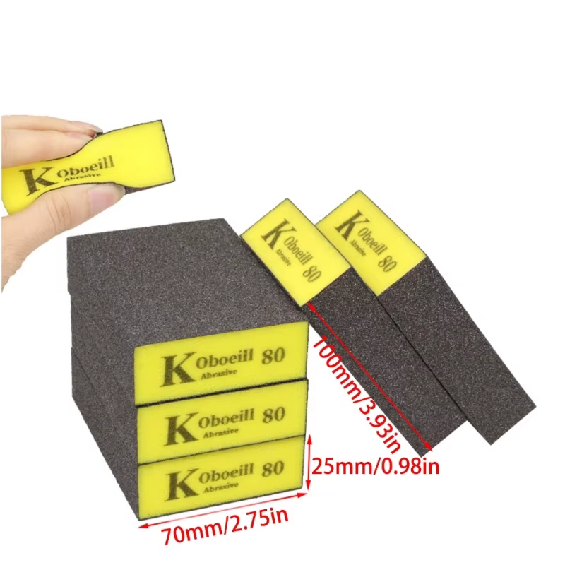 6 pièces/ensemble (60 80 120 180 240 320) bloc de ponçage épais moyen fin
