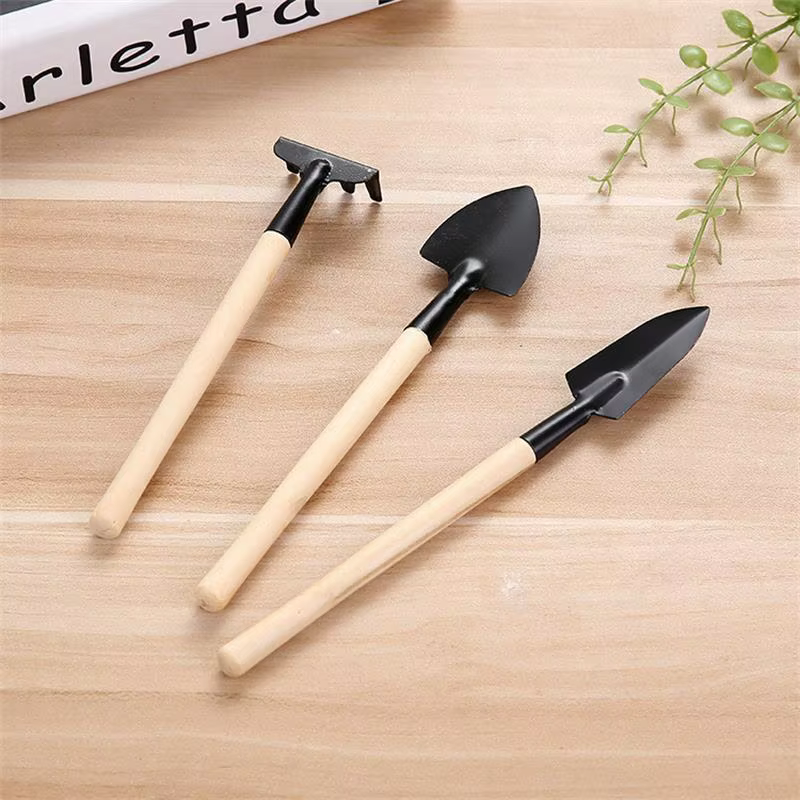 Ensemble de trois outils de jardinage, mini-outils de jardin, pelle multifonction, herse, pelle pour plantes domestiques, pelle à terre pour pinier