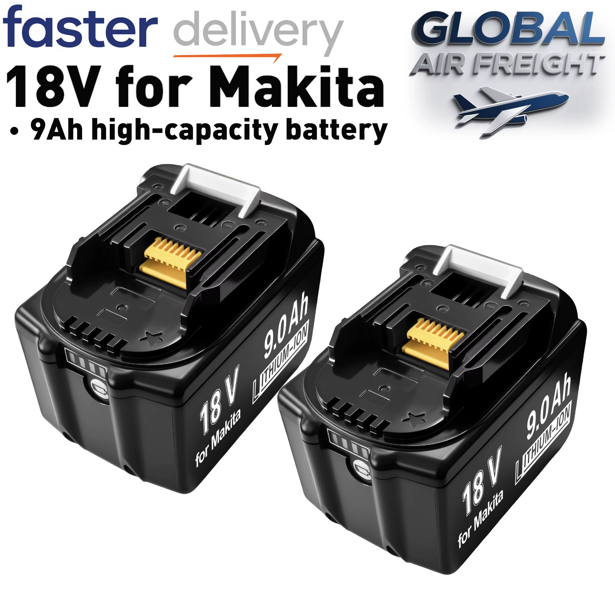Batterie Rechargeable Li-Ion 18V 9Ah pour Makita