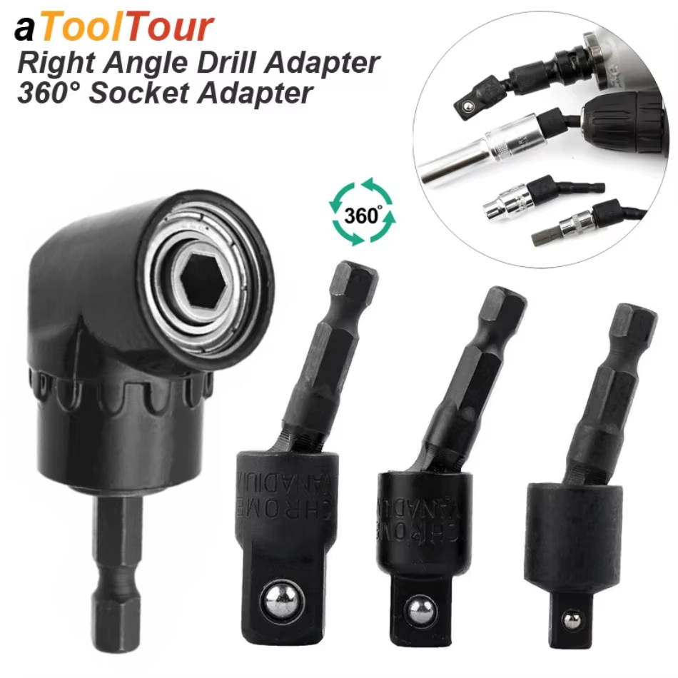 Clearance_Attachement de perceuse à Angle droit, qualité d'impact, outil électrique manuel, pilote, adaptateur de prise rotatif, jeu d'extension, tournevis Ho