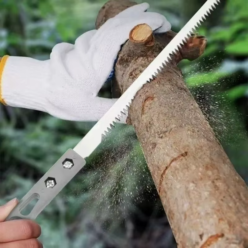 Scies à main détachables avec lame de rechange, scie de jardin pour abattre les arbres, coupe rapide, scies à queue d'hirondelle pour le travail du bois, économie de travail