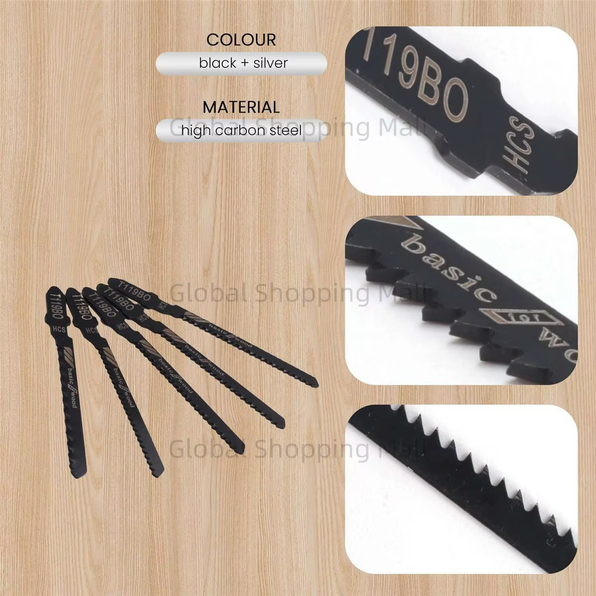 Jeu de lames de scie sauteuse T119BO