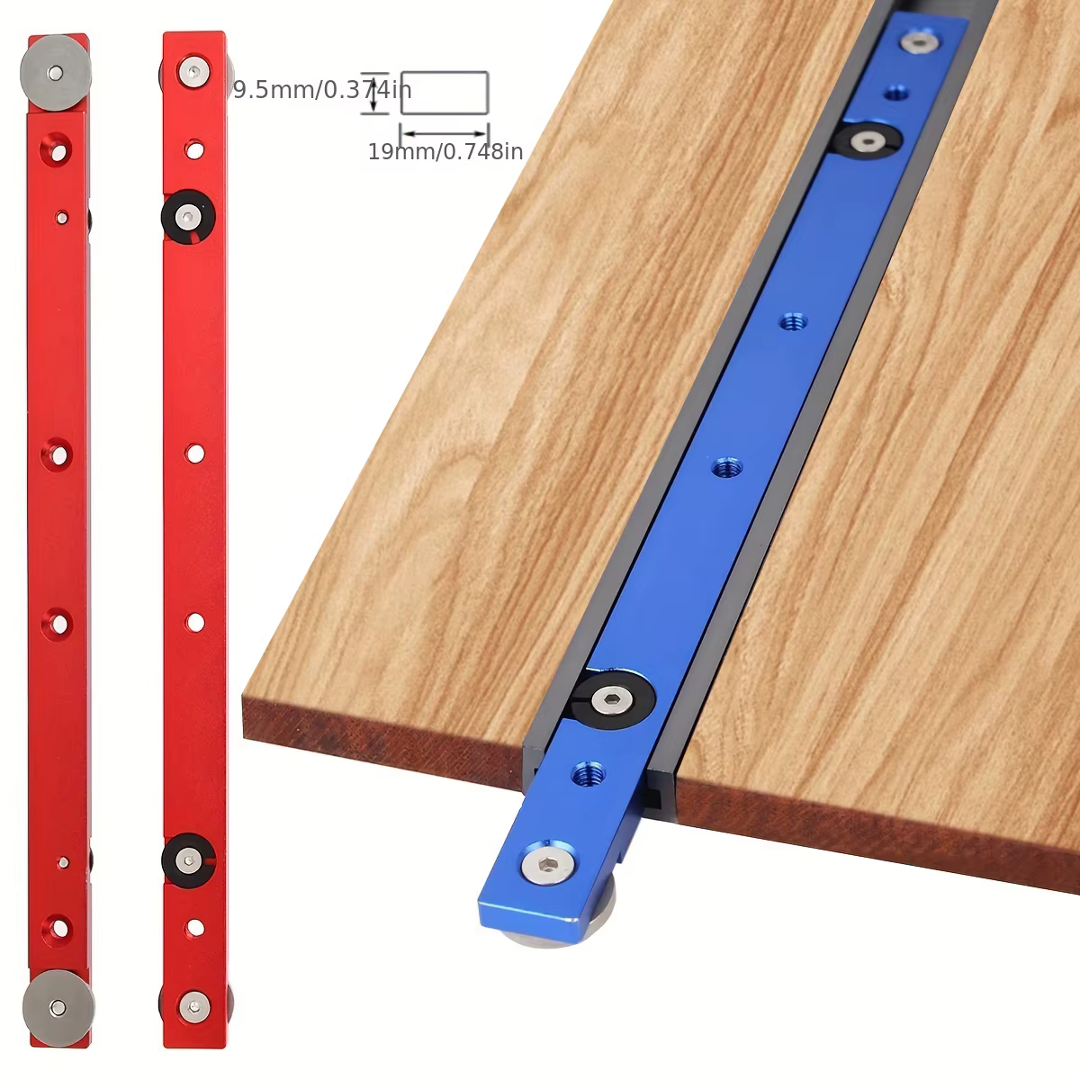 Barre à onglets en alliage pour scie à table