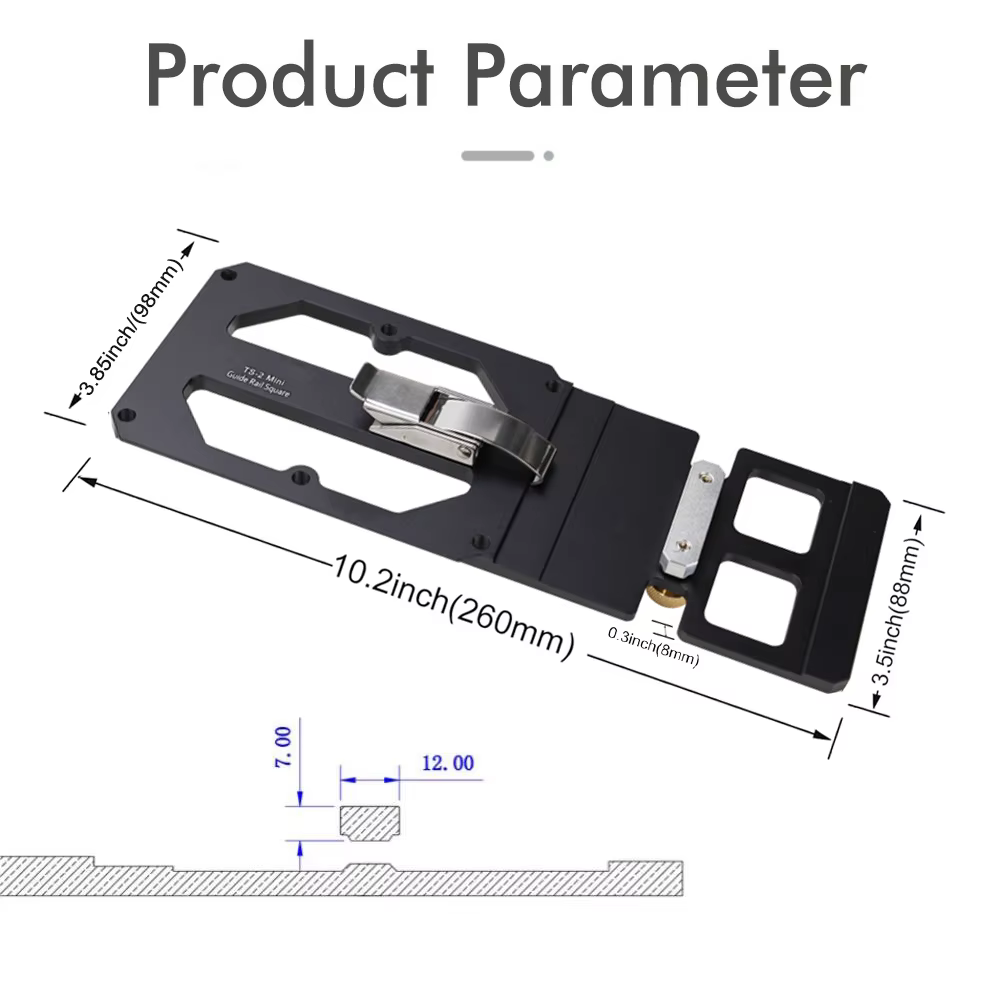 Rail de guidage pour le travail du bois, plaque de positionnement carrée à Angle droit de 90 degrés, Compatible avec le Rail de scie sur rail Festool/Makita/Milwaukee