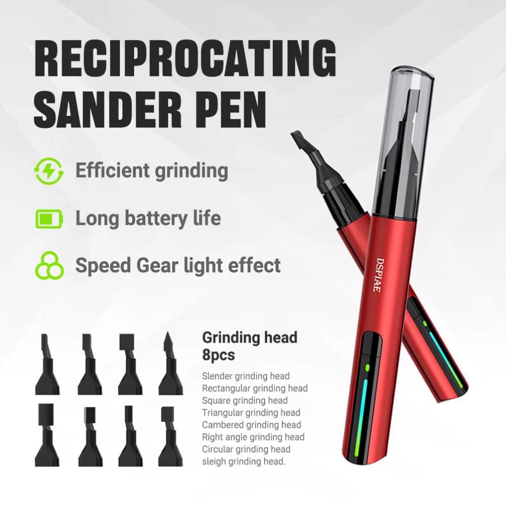 Ponceuse alternative DSPIAE ES-A avec chargement USB-stylo de meulage électrique pour le ponçage de modèles en plastique et outils d'artisanat militaire