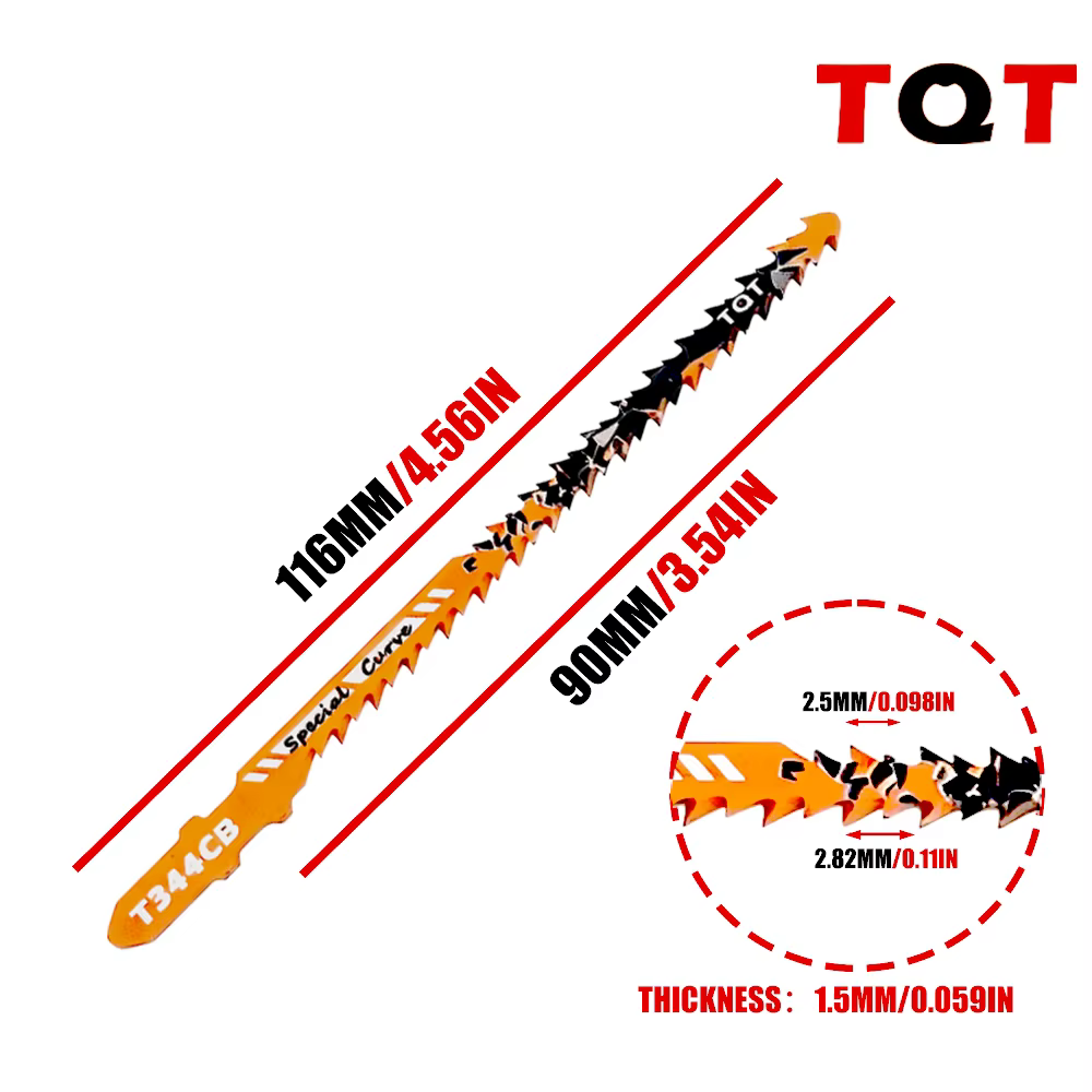 Lames de scie sauteuse double face 10/8Tpi T344Cb pour une coupe courbe efficace