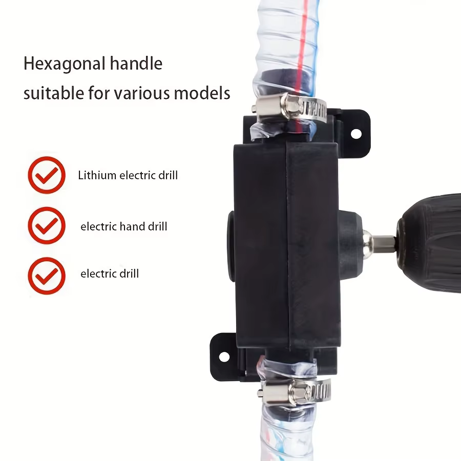 Kit de pompe à eau portable pour perceuse à main - Auto-amorçante DC
