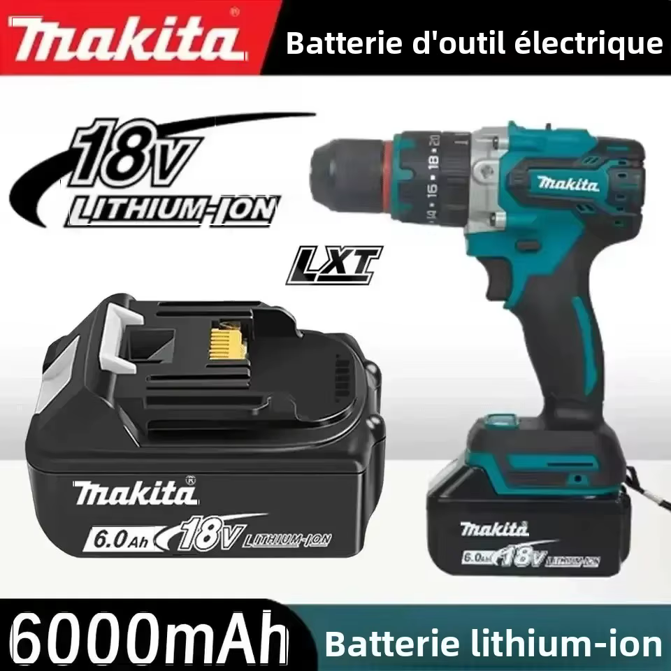 Makita 100% Original DDF487 Perceuse-visseuse sans fil 18V, visseuse à percussion électrique sans balais, outil électrique rechargeable