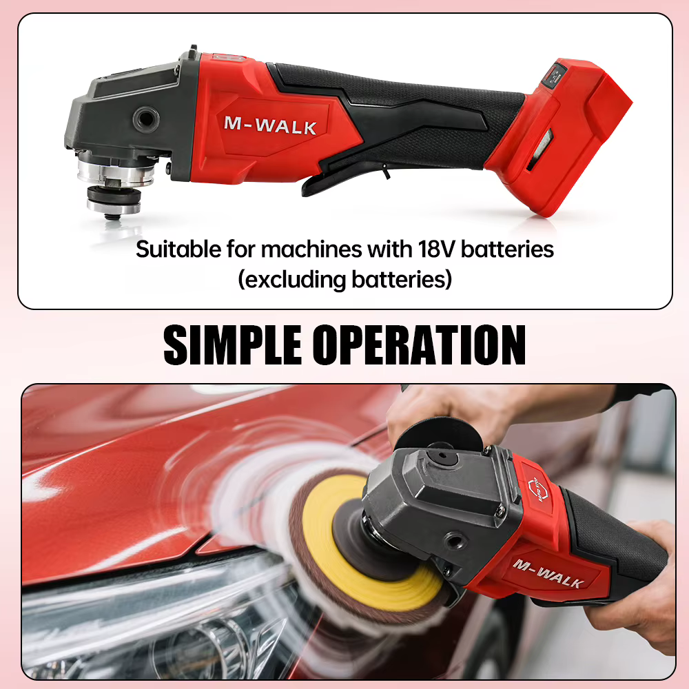 Meuleuse d'Angle Électrique Sans Brosse 100 / 125mm Rectifieuse Sans Fil 8500 Tr / Min Outils Électriques De Coupe Pour
