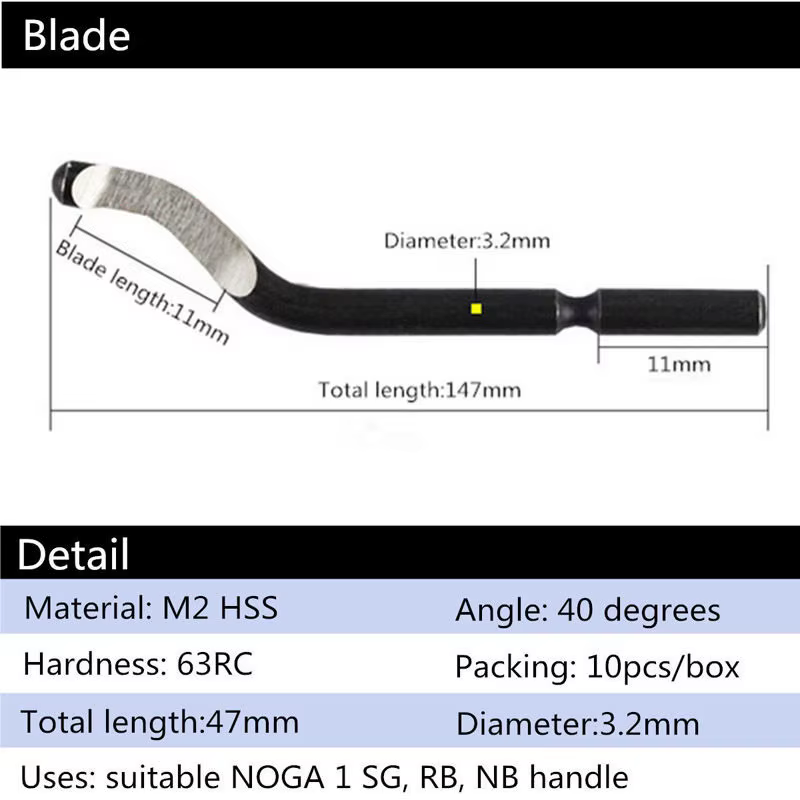 Kit d'outils d'ébavurage de réparation de métal de bavure de poignée NB1100 mèche de routeur bricolage coupe-bord pour le bois plastique pièces de dissolvant d'acier inoxydable
