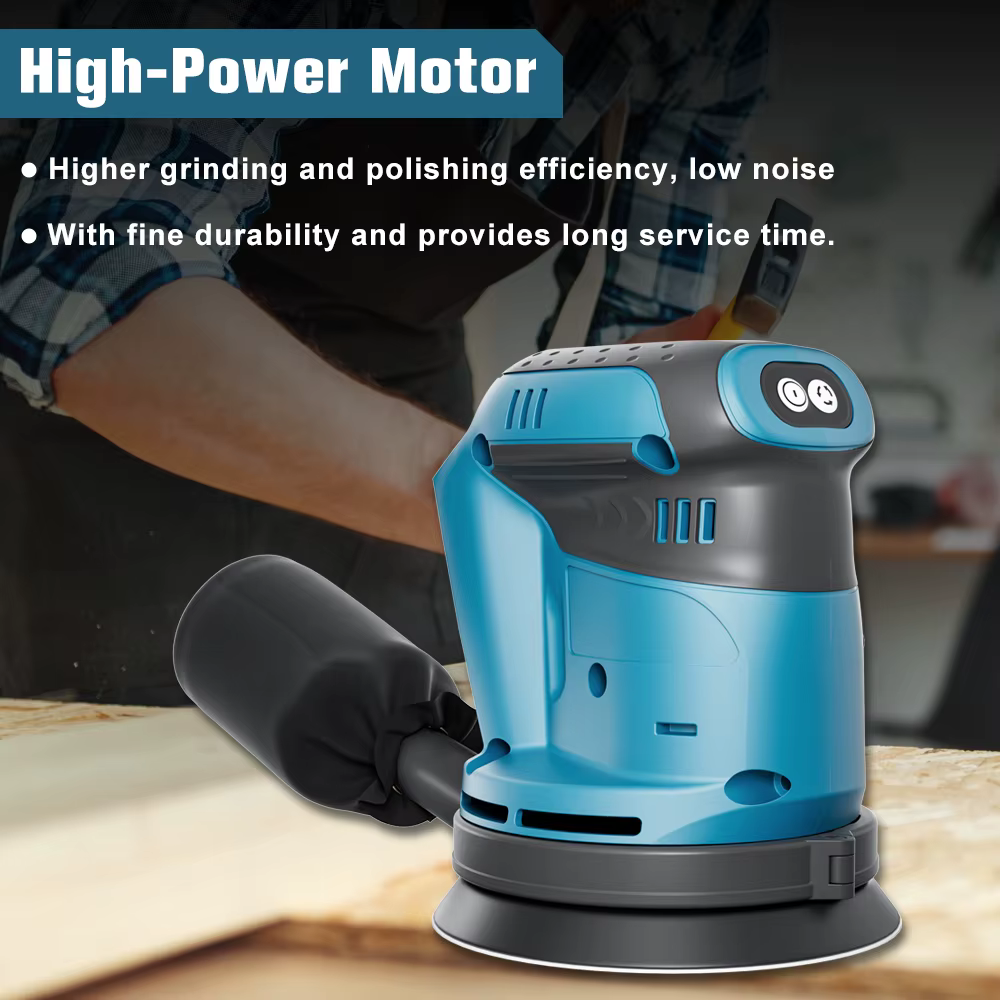 Ponceuse orbitale aléatoire sans fil 125mm pour Makita 18V batterie meuleuse à bois polissage électrique rectifieuse