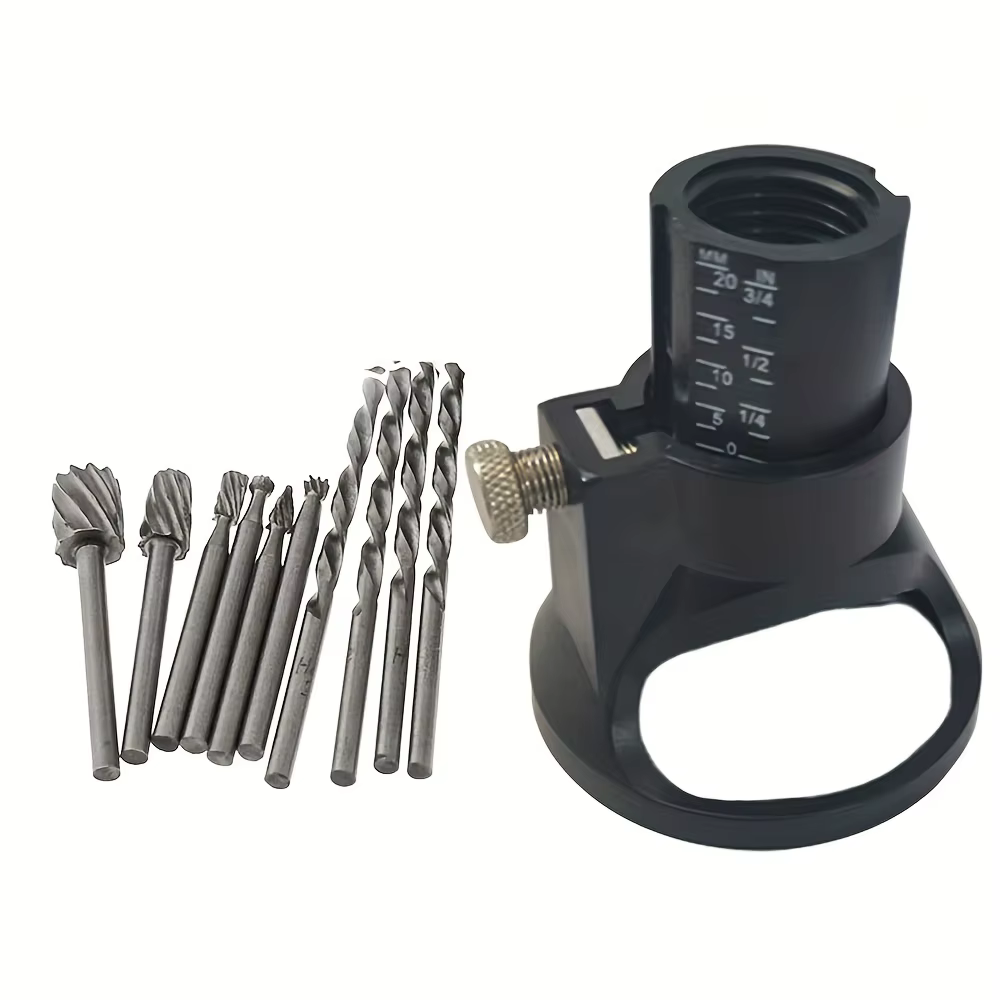 Routeur rotatif fraise Guide fixation foret hélicoïdal Kit d'outils de sculpture sur bois localisateur dédié outil de menuiserie pour Dremel