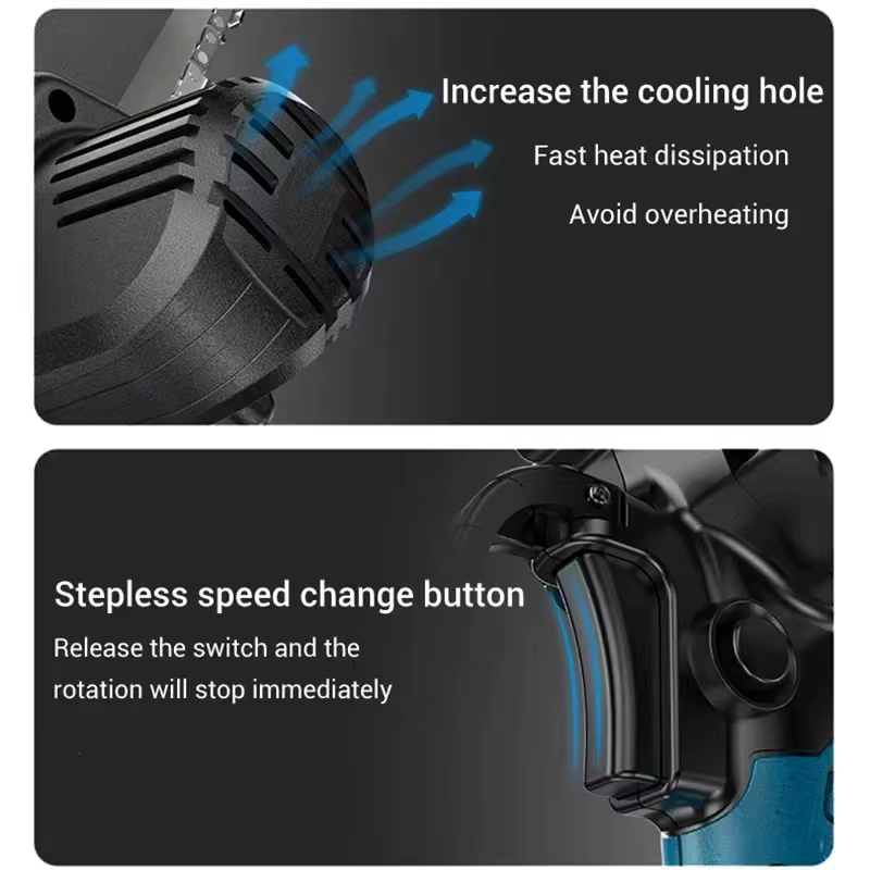 VILASTING 8In scie à chaîne électrique Portable tronçonneuse arbre coupe-bois taille jardin PowerTool pour Makita 18V batterie broche