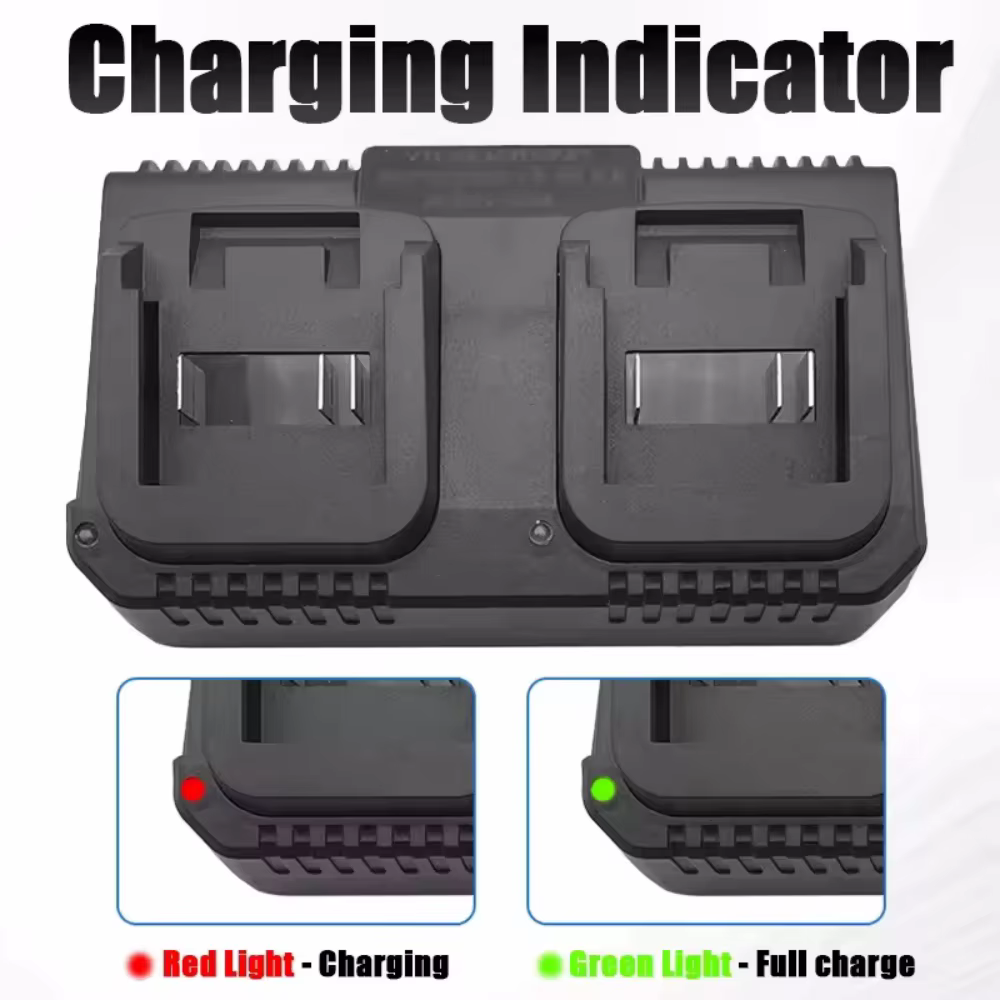 Chargeur de batterie Li-ion 18V 21V à double emplacement pour Makita BL1415 BL1815 BL1830 BL1850
