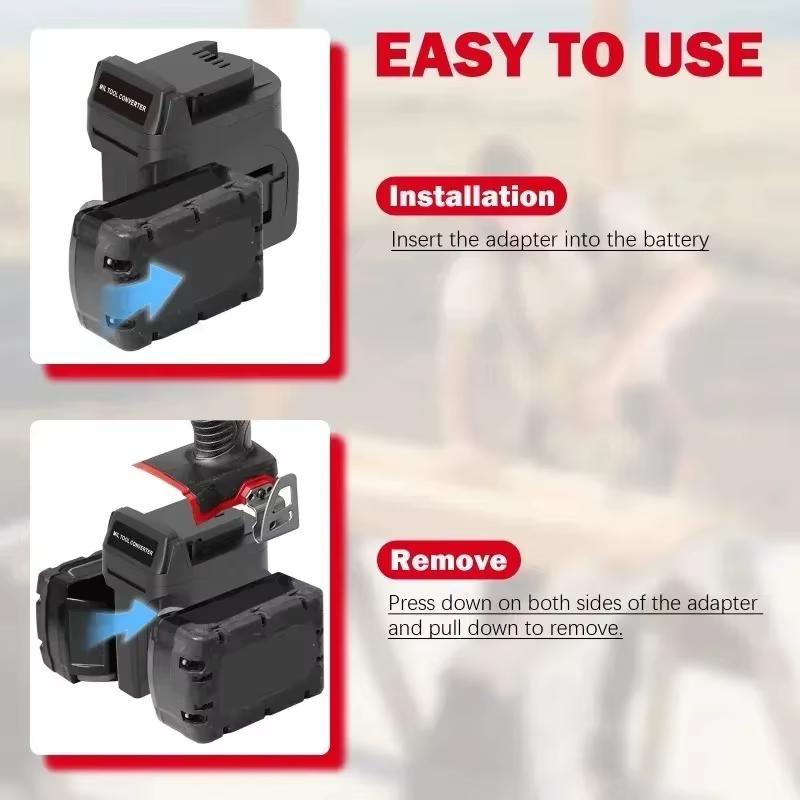 Adaptateur de batterie pour outils Milwaukee 18V MIL18MIL 2 en 1