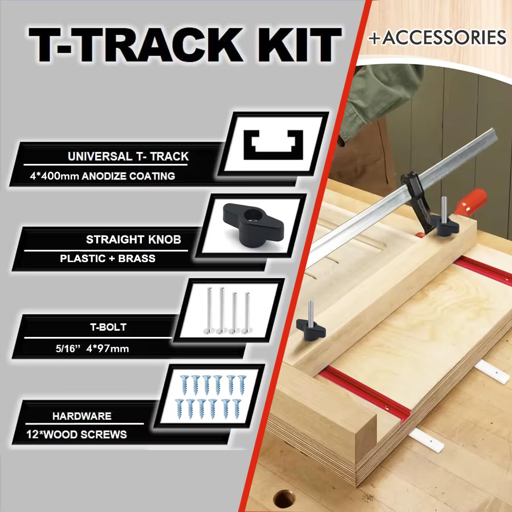 Travail du bois 19 # Kit et accessoires de rail en T