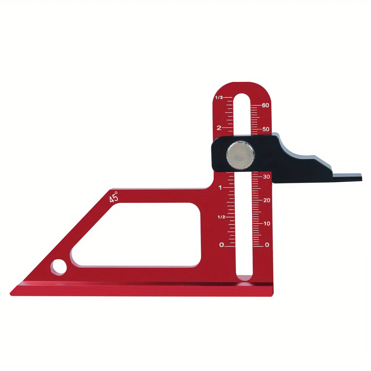 Jauge de profondeur à réglage rapide pour scies de table - Outil de mesure de hauteur 0-60 mm - Régleur de fraises et de lames en alliage d'aluminium