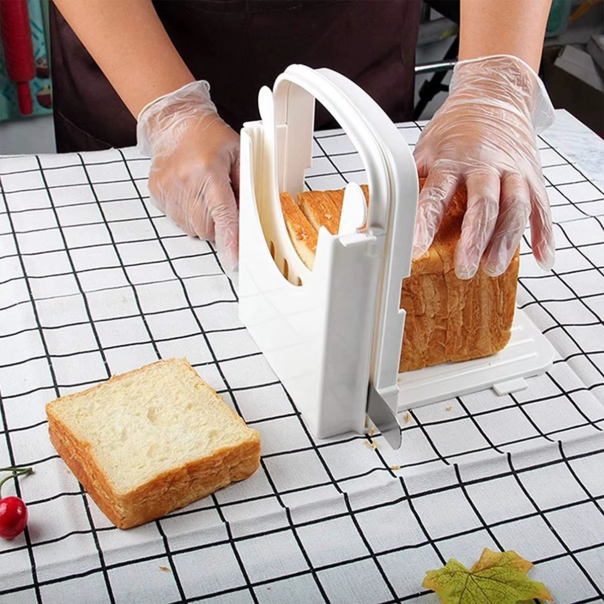 JXSLICER-Machine à trancher le pain de toast réglable, outils pliables en plastique, guide de coupe jxCutting pour les zones faites maison, cuisson de cuisine