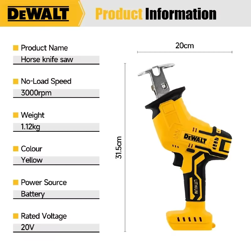 Scie sauteuse électrique sans fil Dewalt 2800 tr/min
