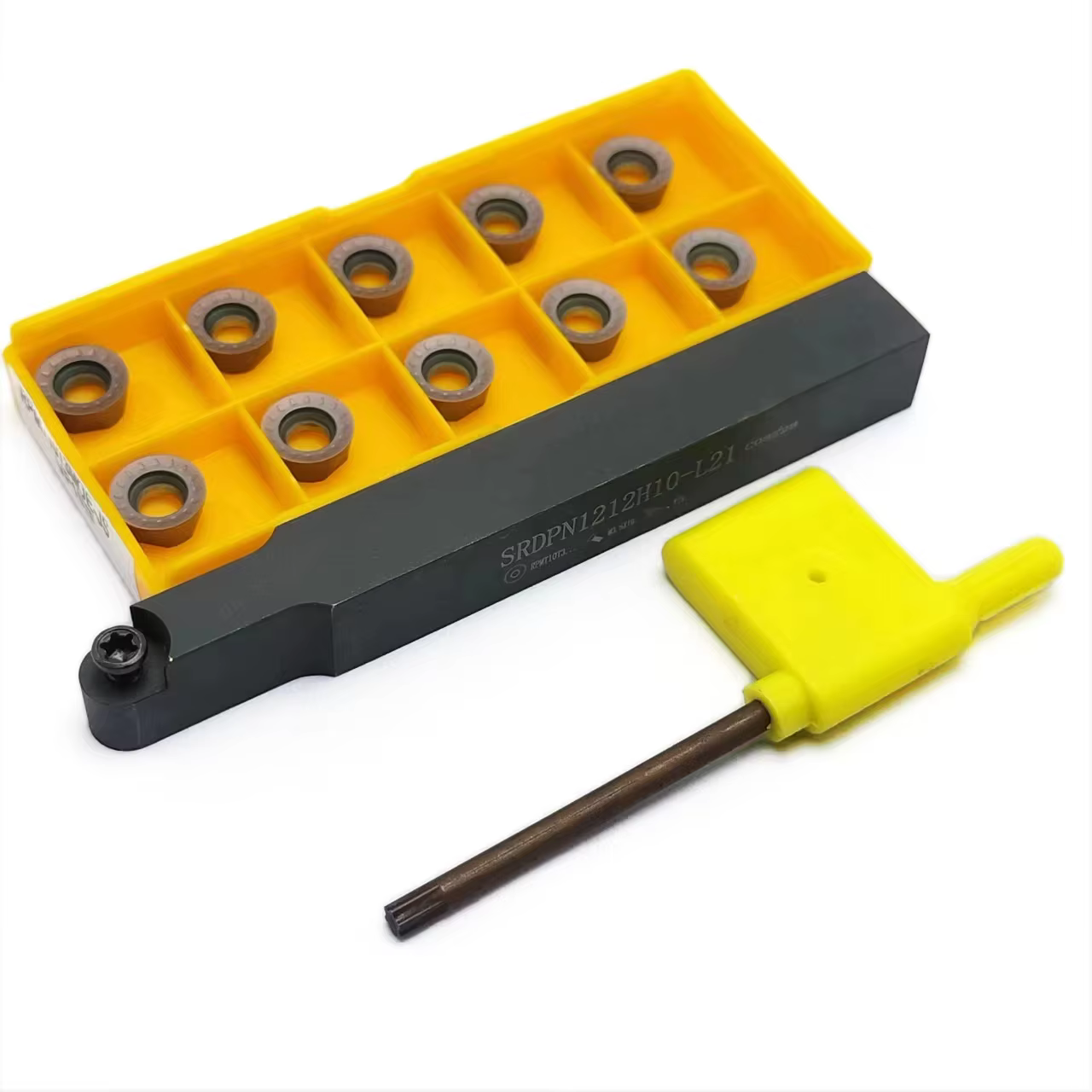SRug N SRDPN1010H10-L21 SRDPN1212H10-L21 SRDPN1616H10-L10 barre d'alésage porte-outil externe RPMT10T3MOE-JS inserts en carbure VP15TF