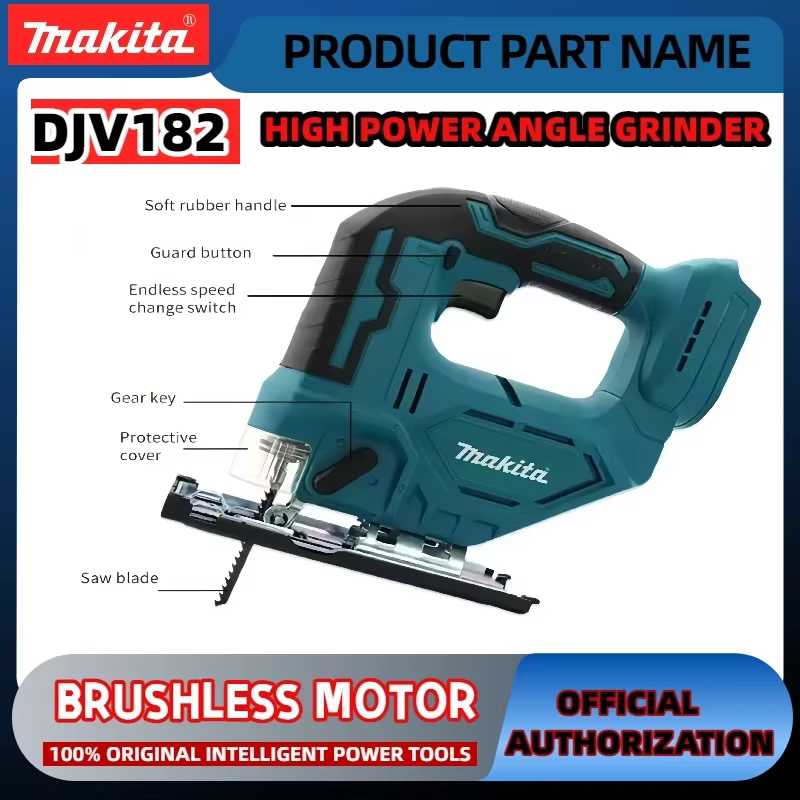Scie sauteuse électrique sans fil Makita DJV182Z Brushless 18V 340W avec lame