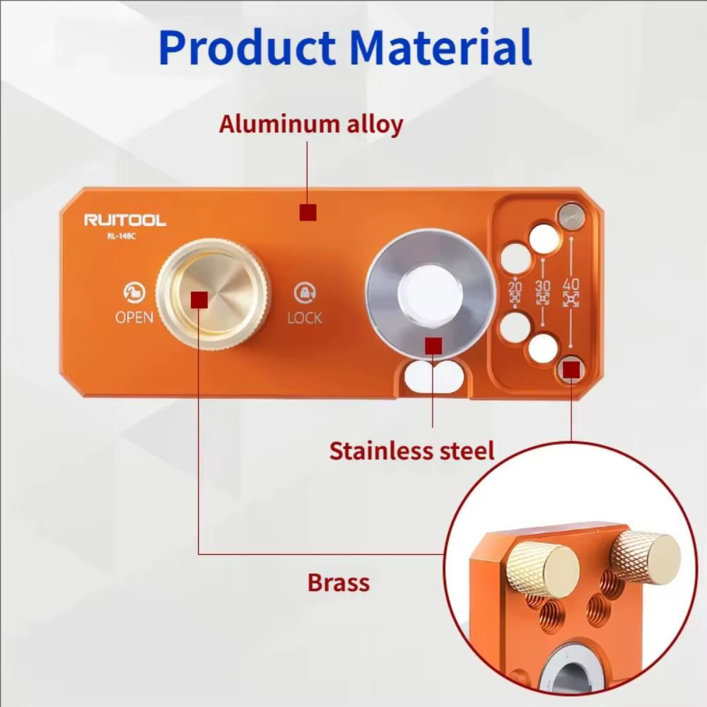 Guide de perçage en alliage d'aluminium pour profilés