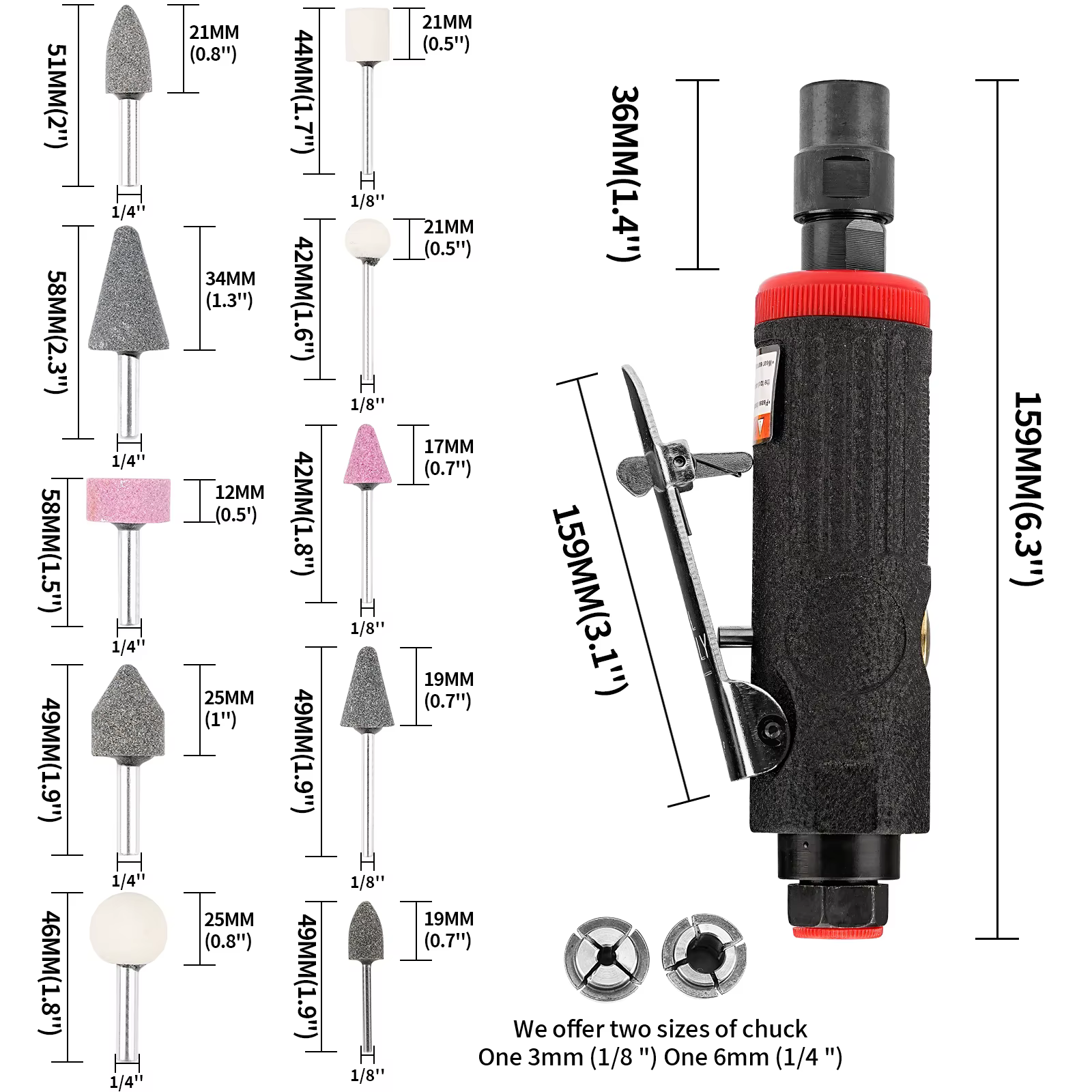 Outil pneumatique Mini broyeur à Air