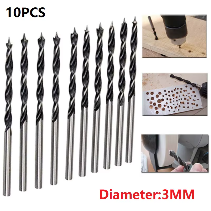 10 pièces 3mm de diamètre foret à bois forets