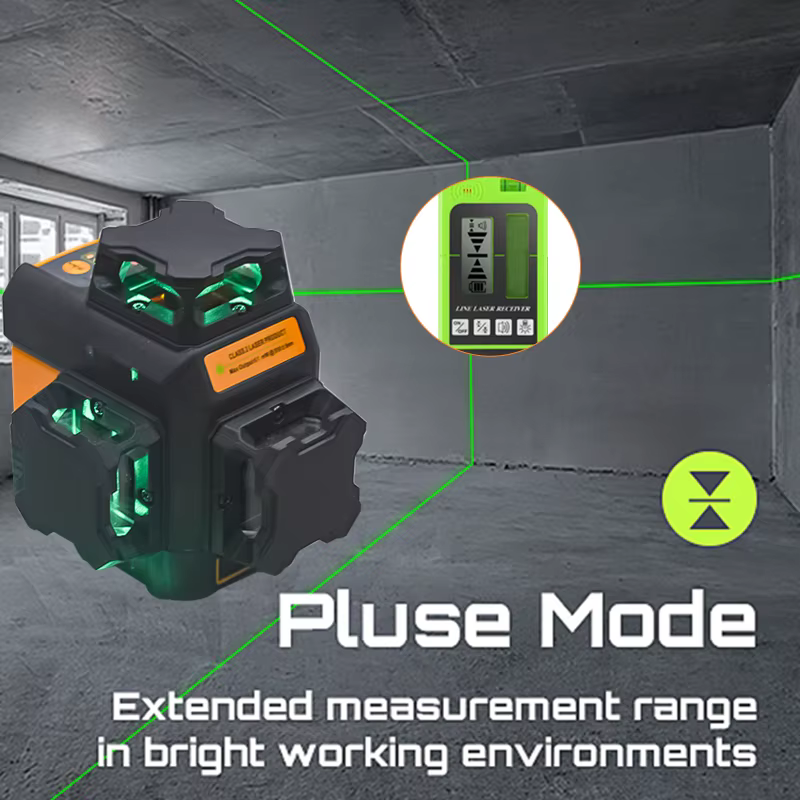 Niveau laser auto-nivelant 12 lignes vertes