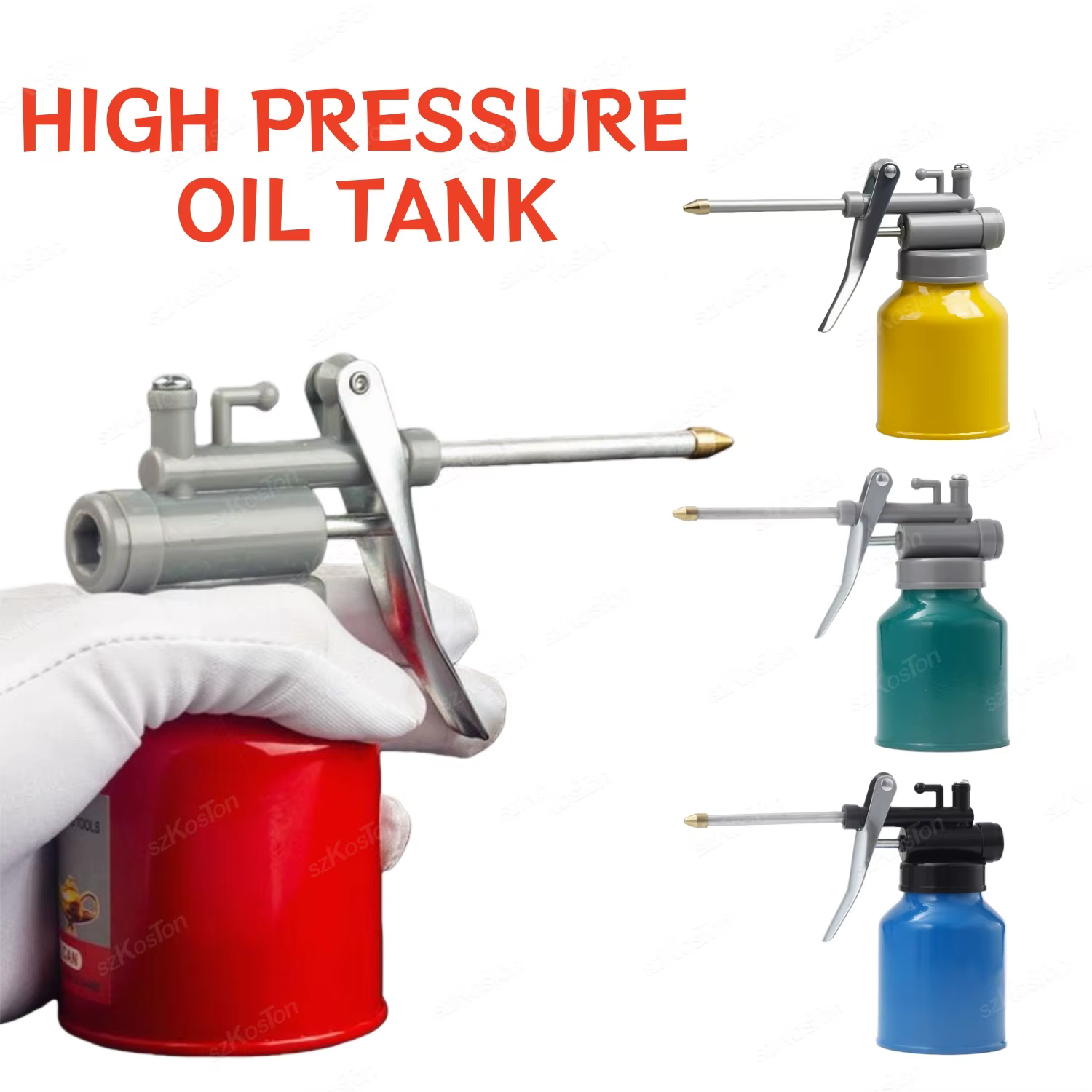 250ml huile peut bec pompe à pouce huileur huile peut Pot huile de lubrification haute pression buse pompe huileur graisse pour outils de réparation de voiture