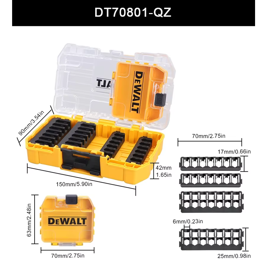 DEWALT DT70801 TSTAK, boîtier robuste