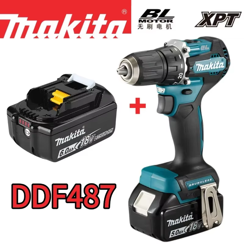 Perceuse-visseuse à percussion sans balais 18V Makita DDF487