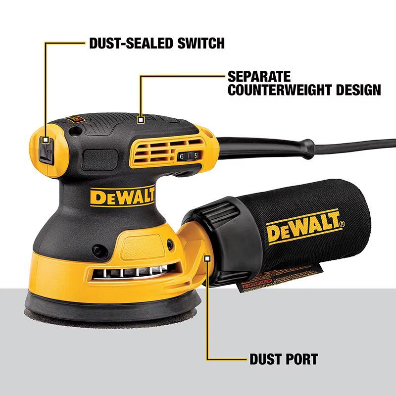 Ponceuse orbitale aléatoire Dewalt DWE6423 Classic à vitesse variable