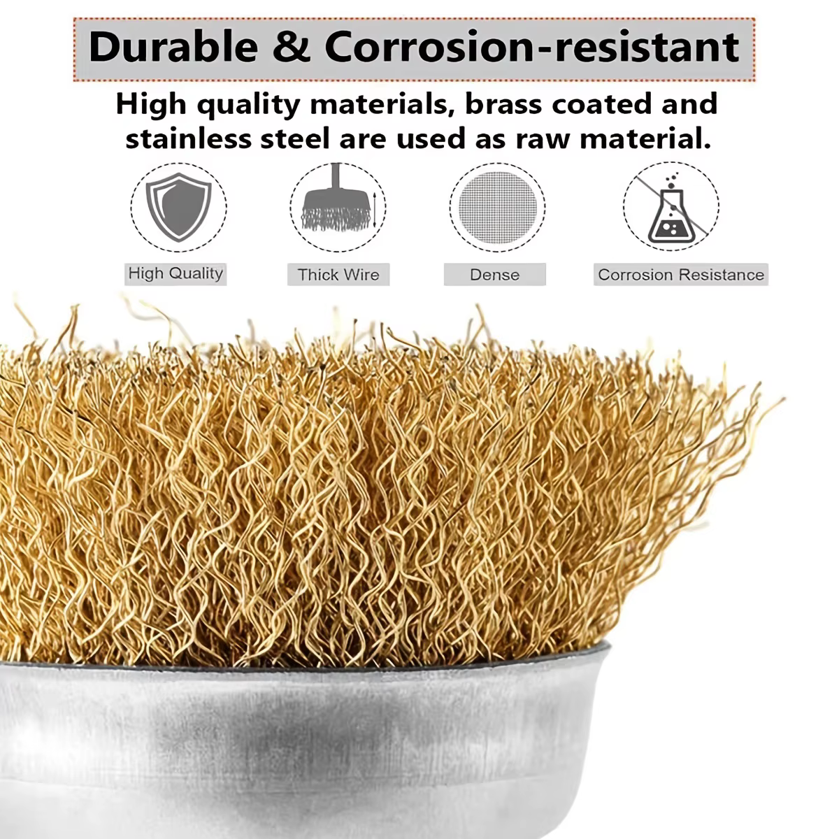 Brosse métallique pour perceuse