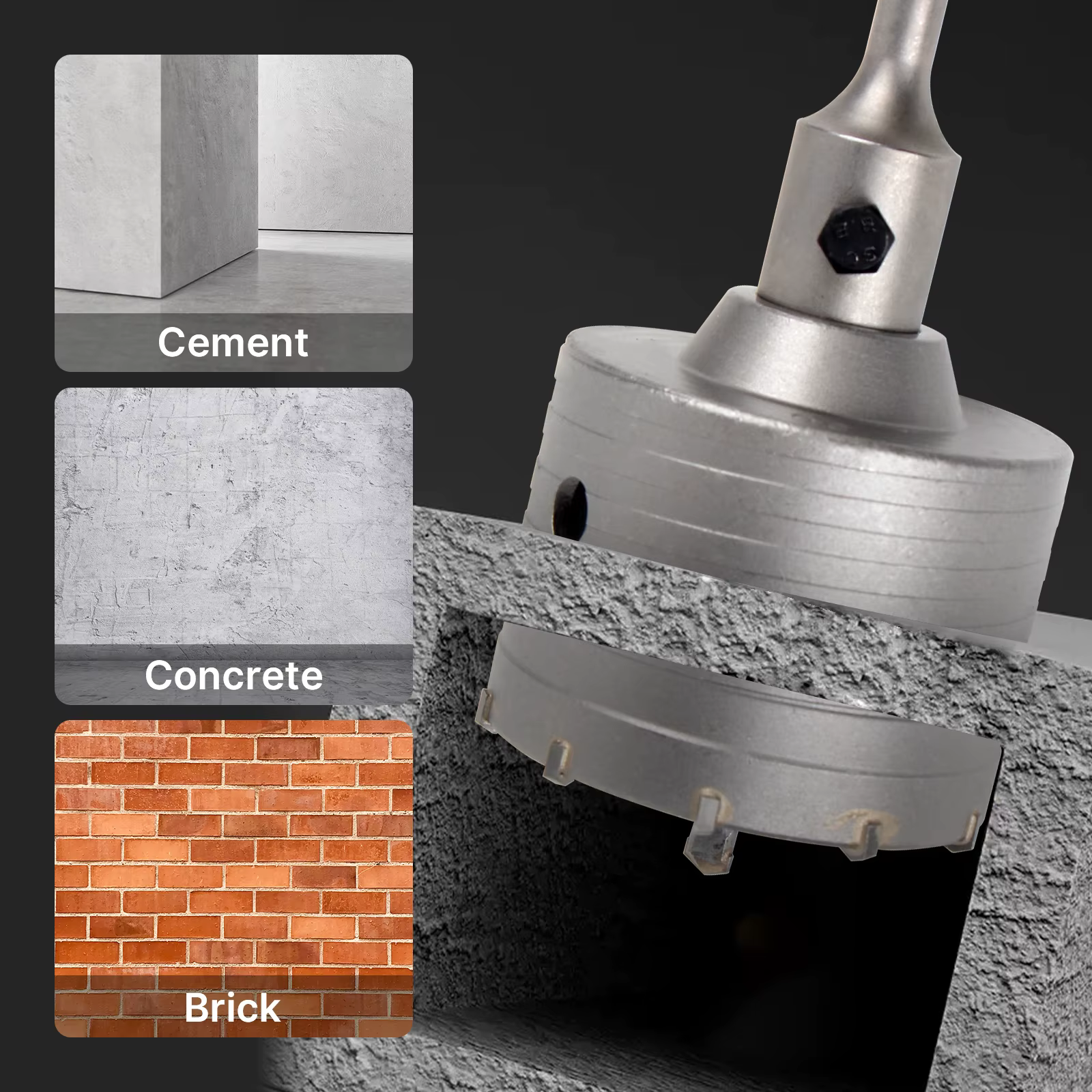 HEDA 110mm béton carbure alliage noyau scie cloche SDS PLUS électrique foret creux climatisation tuyau ciment pierre