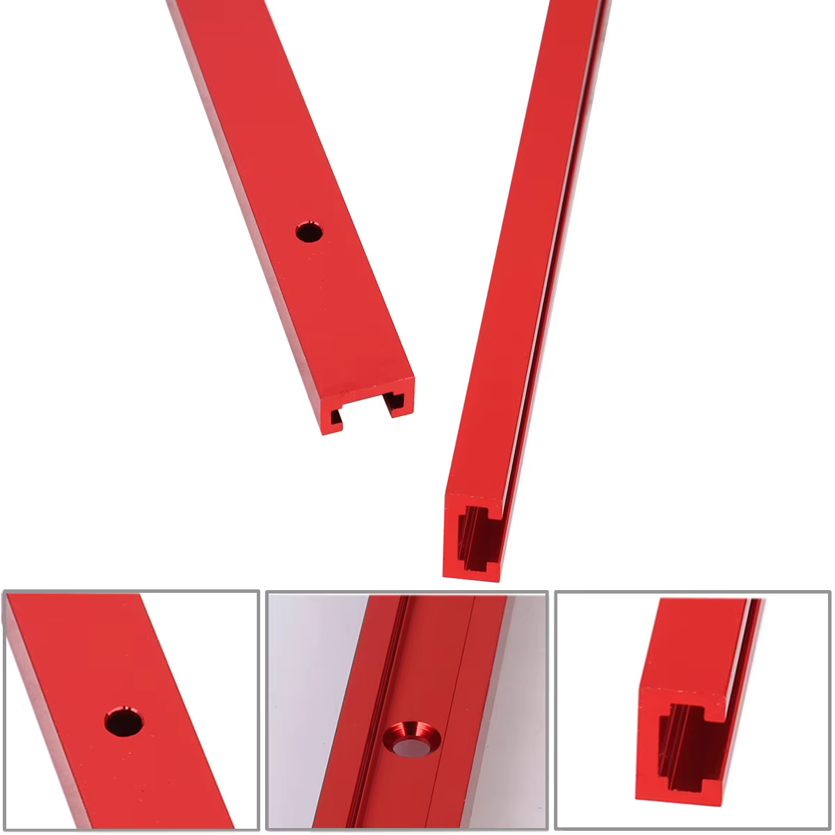 2 pièces Rail de guidage pour menuiserie 600 mm