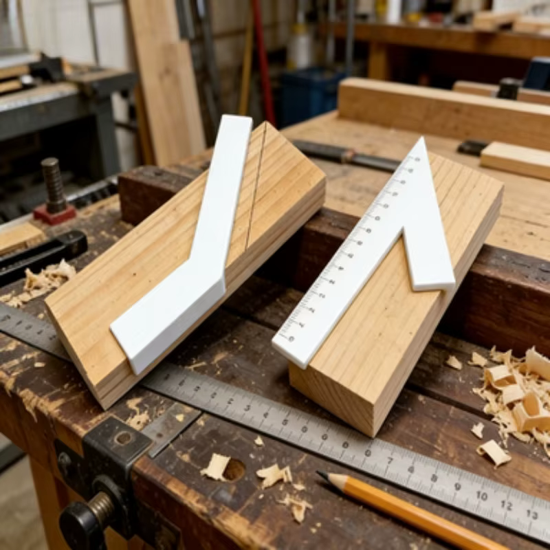 Pack double de gabarits d'angle pour le travail du bois à 45 degrés