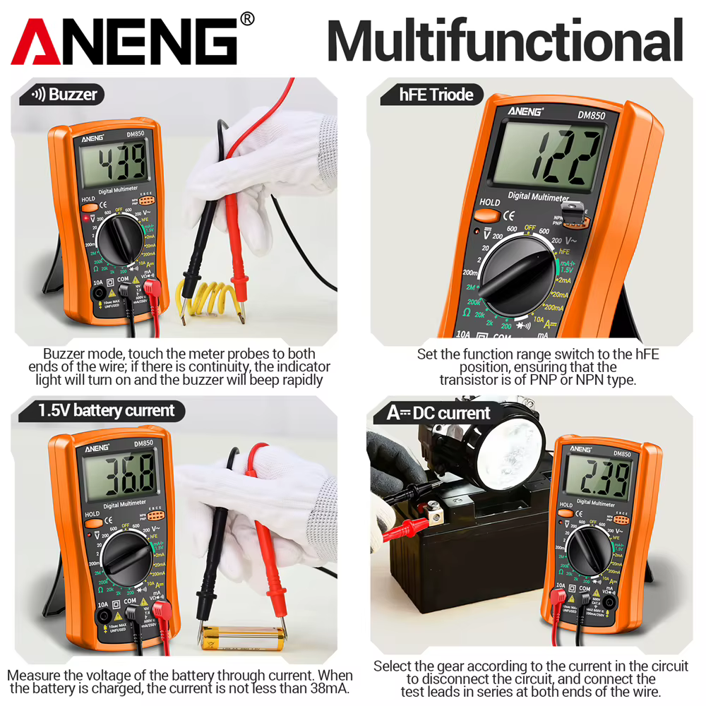 Multimètre numérique intelligent ANENG DM850