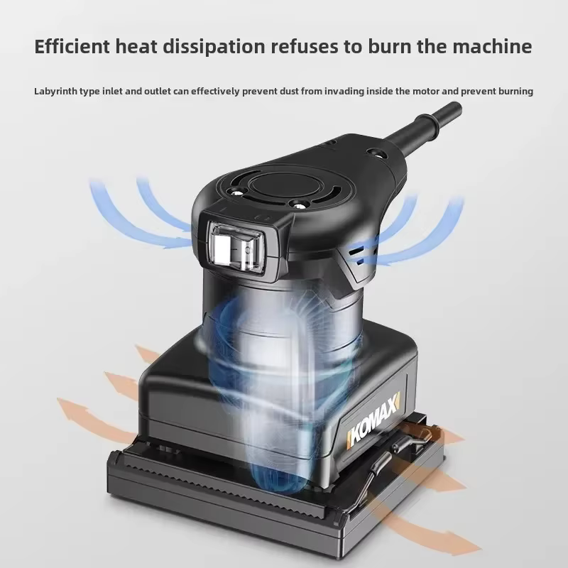 Ponceuse électrique efficace 220V pour le travail du bois et le polissage des sols avec système de dépoussiérage C