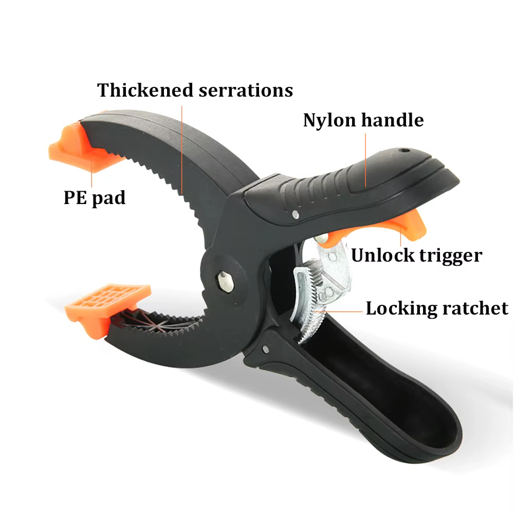 Pince de serrage pour le travail du bois en nylon réglable